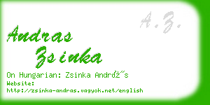 andras zsinka business card